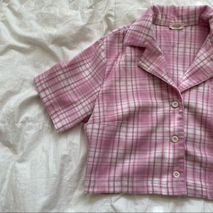 BRANDY MELVILLE pink button up